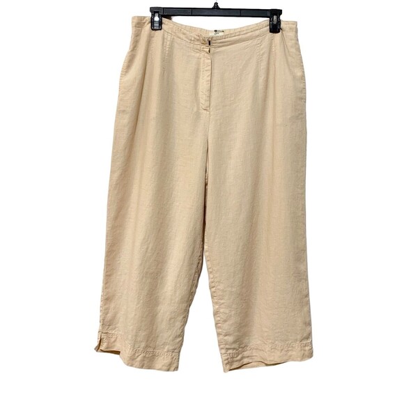 J. Jill Linen Cropped Wide Leg pants Size 18 - Picture 1 of 12